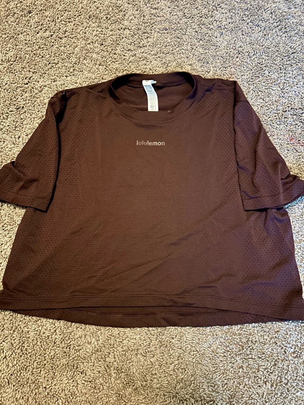 lululemon athletica Brown Short-Sleeve Performance Tee
